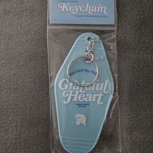 Grateful Heart Blue Keychain Holder by